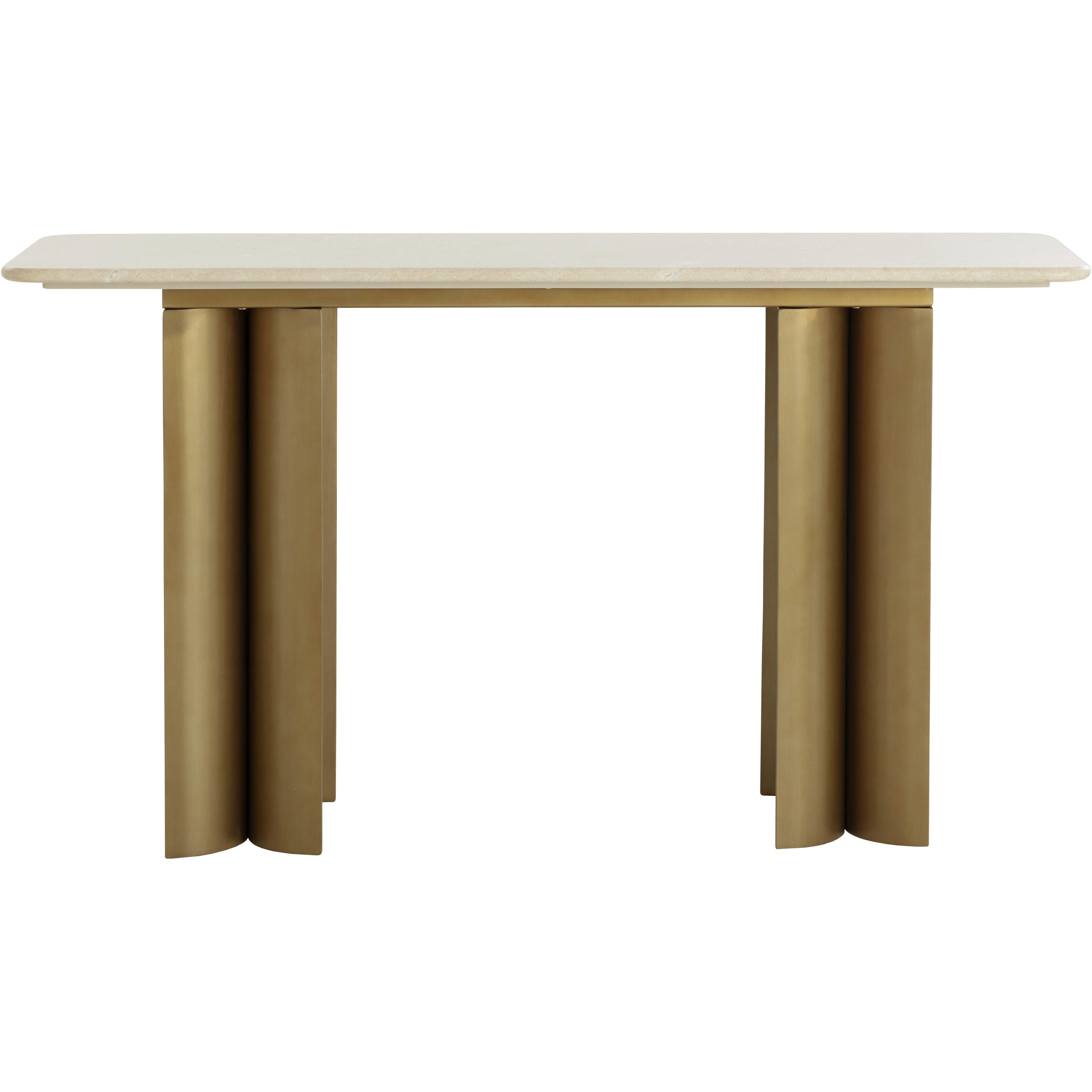 Astara 55 X 17.75 inch Cream / Antique Brass Console Table
